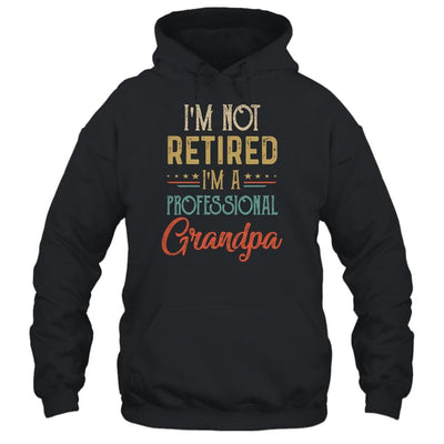 I'm Not Retired A Professional Grandpa Father Day Vintage-T-Shirt & Hoodie-Pullover Hoodie-Black