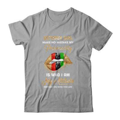 I'm October Girl Sexy Lip Black Women Scorpius Birthday Gift-T-Shirt & Tank Top-Classic T-Shirt-Sport Grey