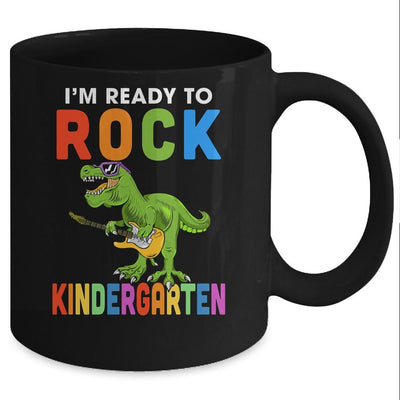 I'm Ready To Rock Kindergarten Dinosaur Back To School Mug-Coffee Mug-Mug-Black
