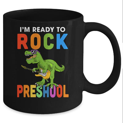 I'm Ready To Rock Preschool Dinosaur Back To School Mug-Coffee Mug-Mug-Black