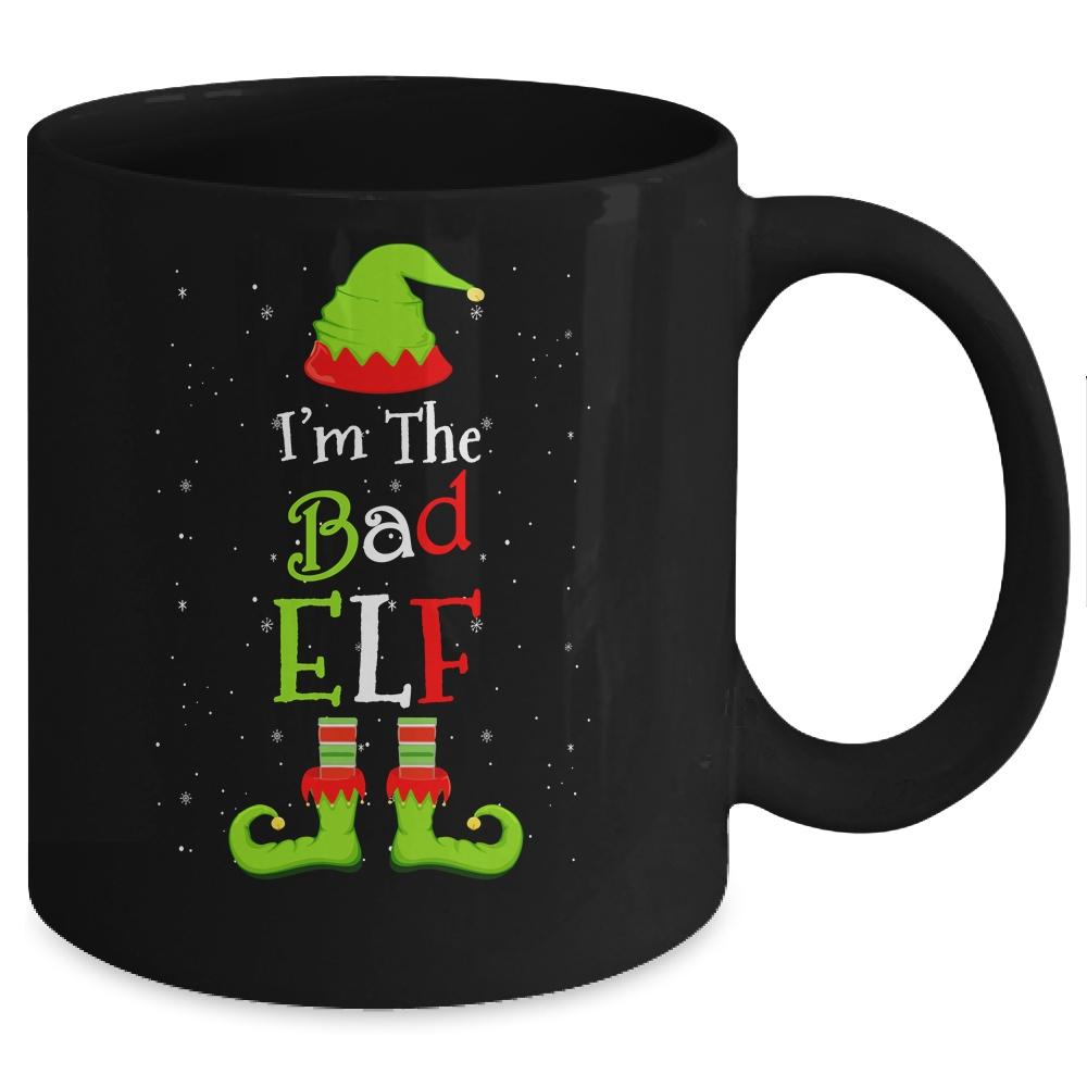 I'm The Bad Elf Family Matching Funny Christmas Group Gift Mug-Coffee Mug-Mug-Black