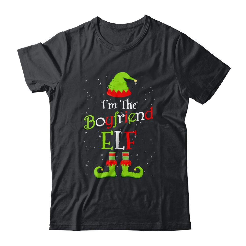 I'm The Boyfriend Elf Family Matching Funny Christmas Group Gift-T-Shirt & Sweatshirt-Classic T-Shirt-Black