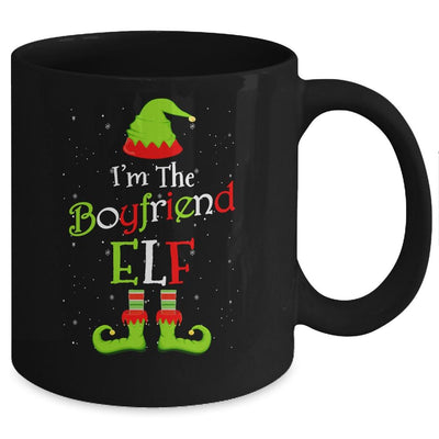 I'm The Boyfriend Elf Family Matching Funny Christmas Group Gift Mug-Coffee Mug-Mug-Black