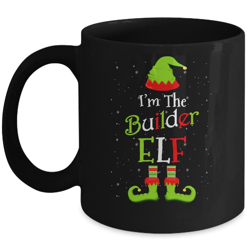 I'm The Builder Elf Family Matching Funny Christmas Group Gift Mug-Coffee Mug-Mug-Black