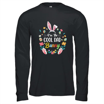 I'm The Cool Dad Bunny Matching Family Easter Party-T-Shirt & Hoodie-Long Sleeve T-Shirt-Black