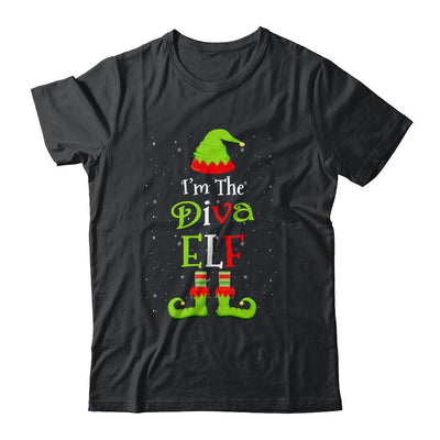 I'm The Diva Elf Family Matching Funny Christmas Group Gift-T-Shirt & Sweatshirt-Classic T-Shirt-Black