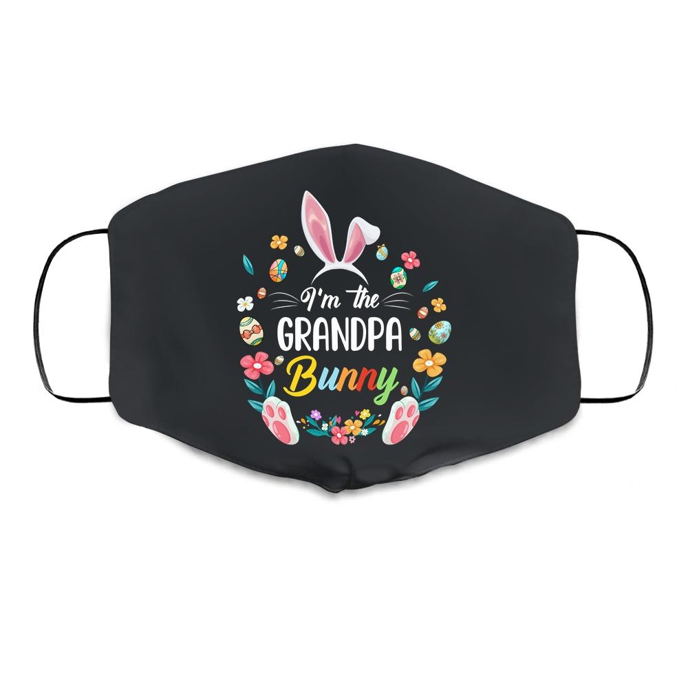 I'm The Grandpa Bunny Matching Family Easter Party Cloth Face Mask