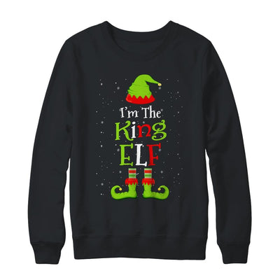 I'm The King Elf Family Matching Funny Christmas Group Gift-T-Shirt & Sweatshirt-Crewneck Sweatshirt-Black