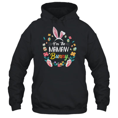 I'm The Mamaw Bunny Matching Family Easter Party-T-Shirt & Hoodie-Pullover Hoodie-Black