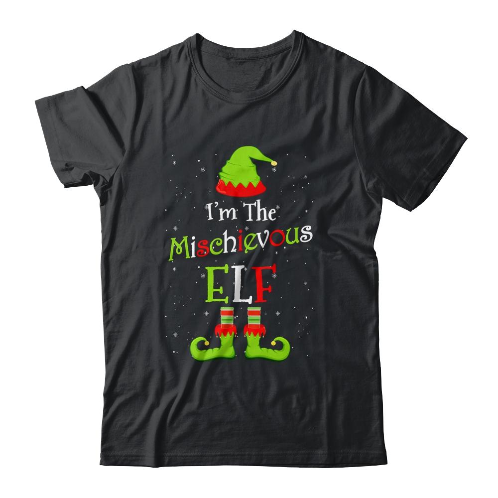 I'm The Mischievous Elf Family Matching Funny Christmas Group Gift-T-Shirt & Sweatshirt-Classic T-Shirt-Black
