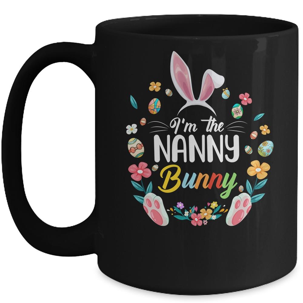 I'm The Nanny Bunny Matching Family Easter Party Mug-Coffee Mug-Mug-Black