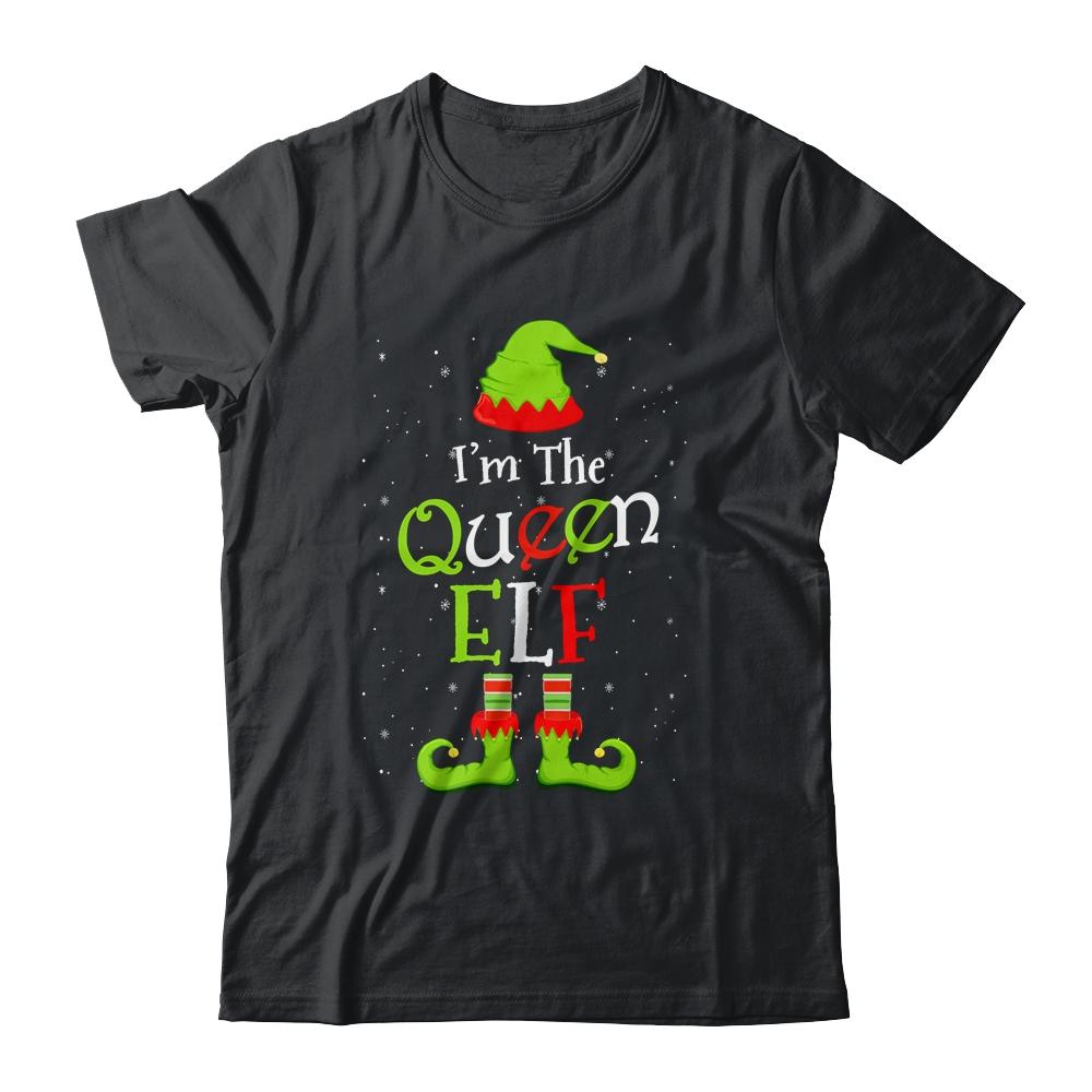 I'm The Queen Elf Family Matching Funny Christmas Group Gift-T-Shirt & Sweatshirt-Classic T-Shirt-Black