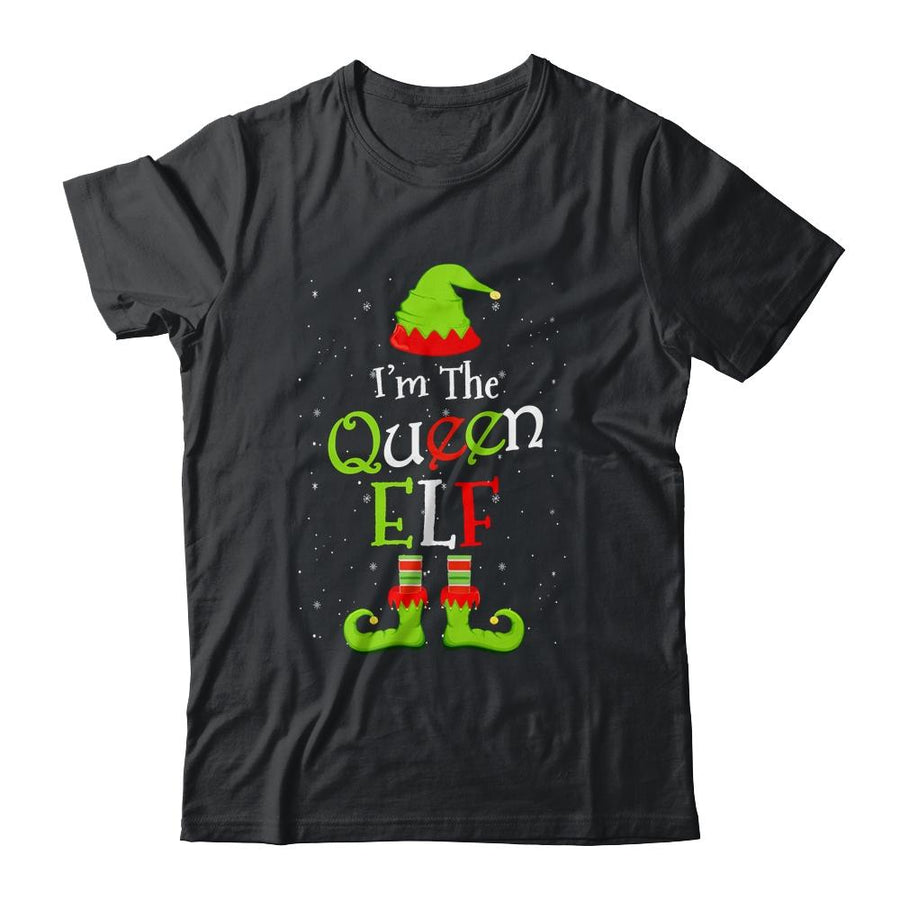 I'm The Queen Elf Family Matching Funny Christmas Group Gift-T-Shirt & Sweatshirt-Classic T-Shirt-Black