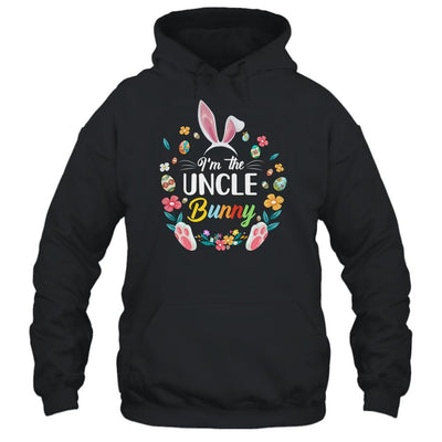 I'm The Uncle Bunny Matching Family Easter Party-T-Shirt & Hoodie-Pullover Hoodie-Black