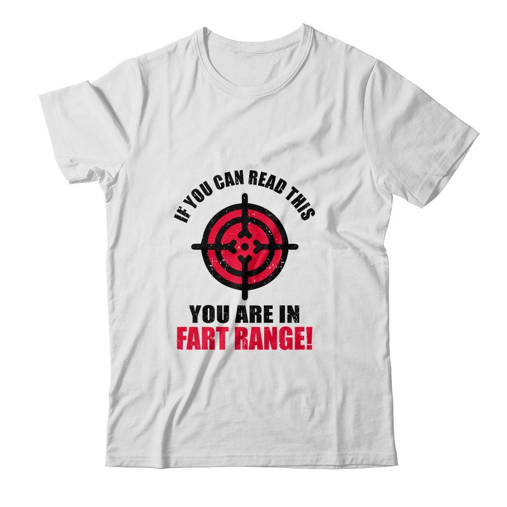 If You Can Read This You're In Fart Range Funny Halloween-T-Shirt & Hoodie-Classic T-Shirt-White