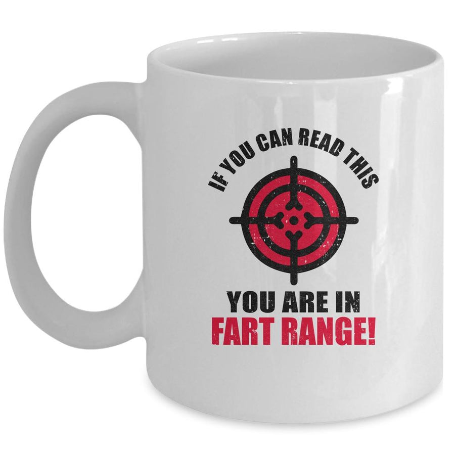 If You Can Read This You're In Fart Range Funny Halloween Mug-Coffee Mug-Mug-White