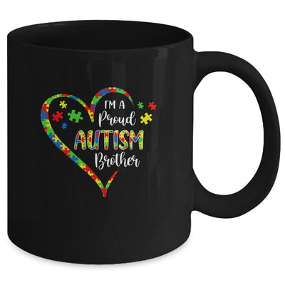 Im A Proud Autism Brother Love Heart Autism Awareness Mug-Coffee Mug-