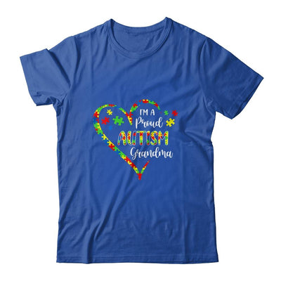 Im A Proud Autism Grandma Love Heart Autism Awareness-T-Shirt & Hoodie-Classic T-Shirt-Royal