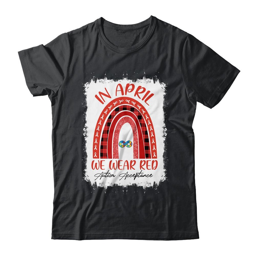 In April Wear Red Instead Autism-Acceptance-T-Shirt & Hoodie-Classic T-Shirt-Black