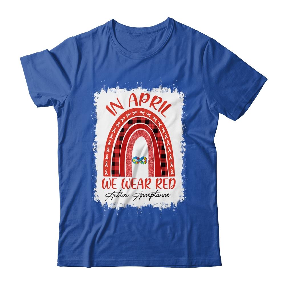 In April Wear Red Instead Autism-Acceptance-T-Shirt & Hoodie-Classic T-Shirt-Royal