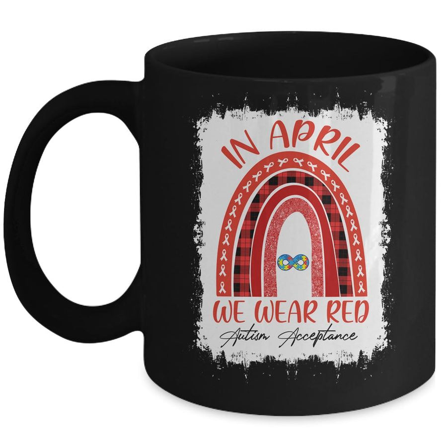 In April Wear Red Instead Autism-Acceptance Mug-Coffee Mug-Mug-Black
