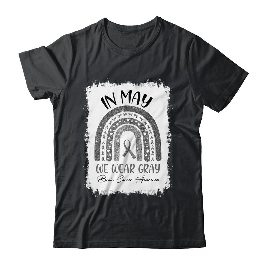 In May We Wear Gray Brain Cancer Awareness Month Rainbow-T-Shirt & Hoodie-Classic T-Shirt-Black
