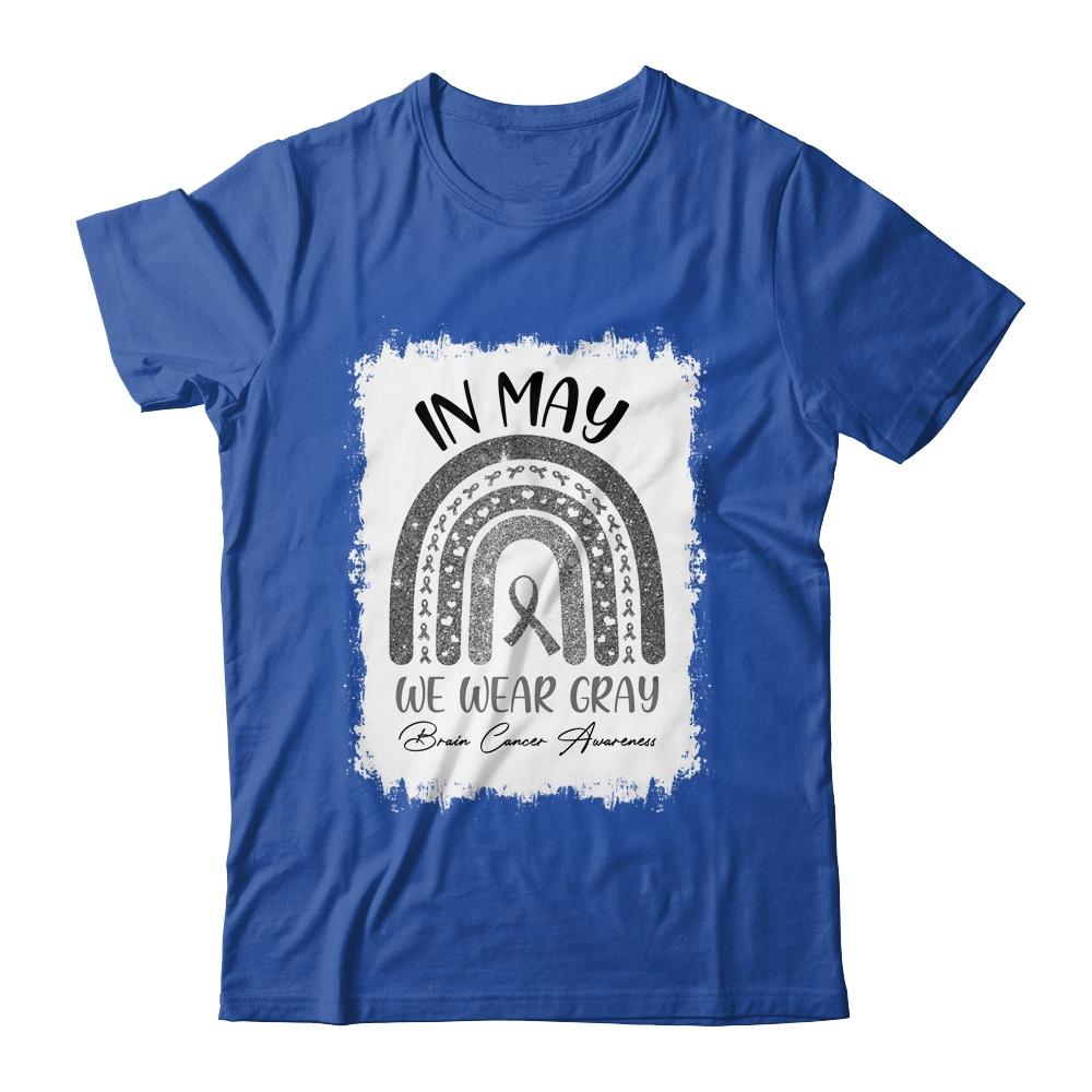 In May We Wear Gray Brain Cancer Awareness Month Rainbow-T-Shirt & Hoodie-Classic T-Shirt-Royal