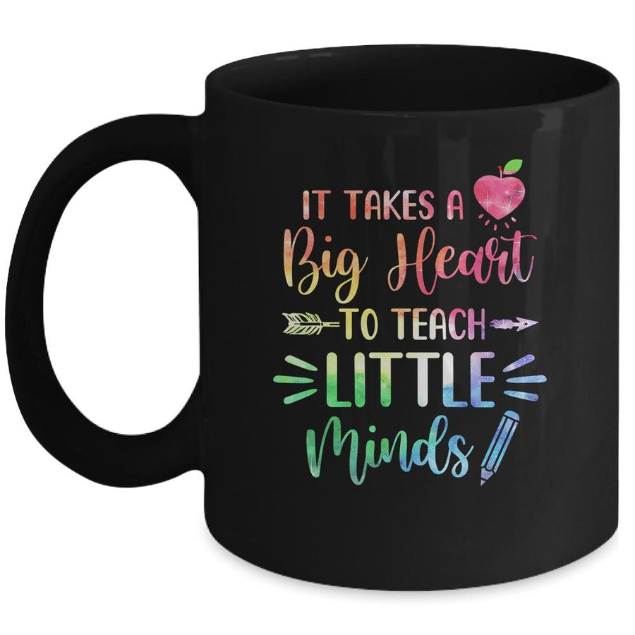 It Takes A Big Heart To Teach Little Minds Teacher Mug-Coffee Mug-Mug-Black