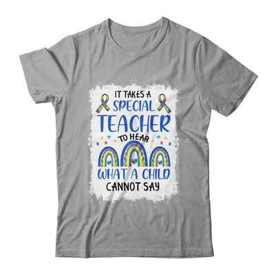 It Takes A Special Teacher To Hear What A Child Autism-T-Shirt & Hoodie-Classic T-Shirt-Sport Grey