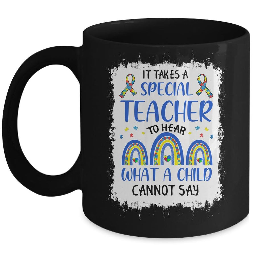 It Takes A Special Teacher To Hear What A Child Autism Mug-Coffee Mug-Mug-Black