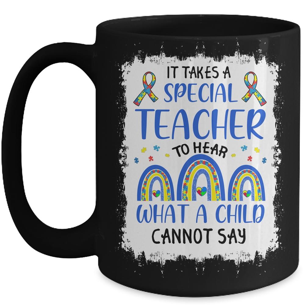 It Takes A Special Teacher To Hear What A Child Autism Mug-Coffee Mug-Mug-Black