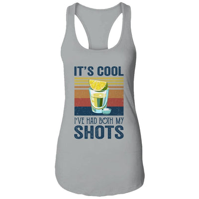 It's Cool Ive Had Both My Shots Funny Drinking-T-Shirt & Tank Top-Women's Ideal Racerback Tank-Heather Grey