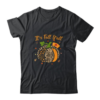 It's Fall Y'all Pumpkin Leopard Nurse Halloween Gift-T-Shirt & Sweatshirt-Classic T-Shirt-Black