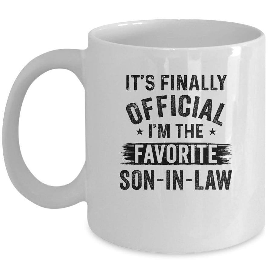 It's Finally Official I'm The Favorite Son In Law Funny Gift Mug-Coffee Mug-Mug-White