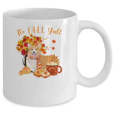 Its Fall Yall Corgi Dog Halloween Autumn Mug-Coffee Mug-Mug-White
