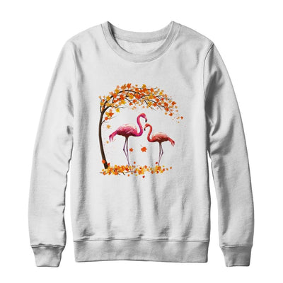 Its Fall Yall Flamingo Thanksgiving Halloween Gift-T-Shirt & Sweatshirt-Crewneck Sweatshirt-White