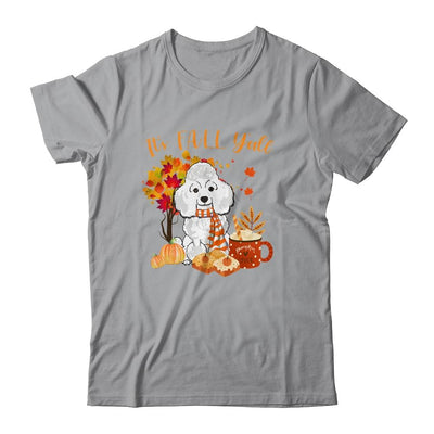 Its Fall Yall Poodle Dog Halloween Autumn-T-Shirt & Sweatshirt-Classic T-Shirt-Sport Grey