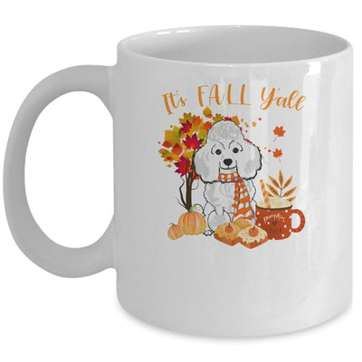 Its Fall Yall Poodle Dog Halloween Autumn Mug-Coffee Mug-Mug-White
