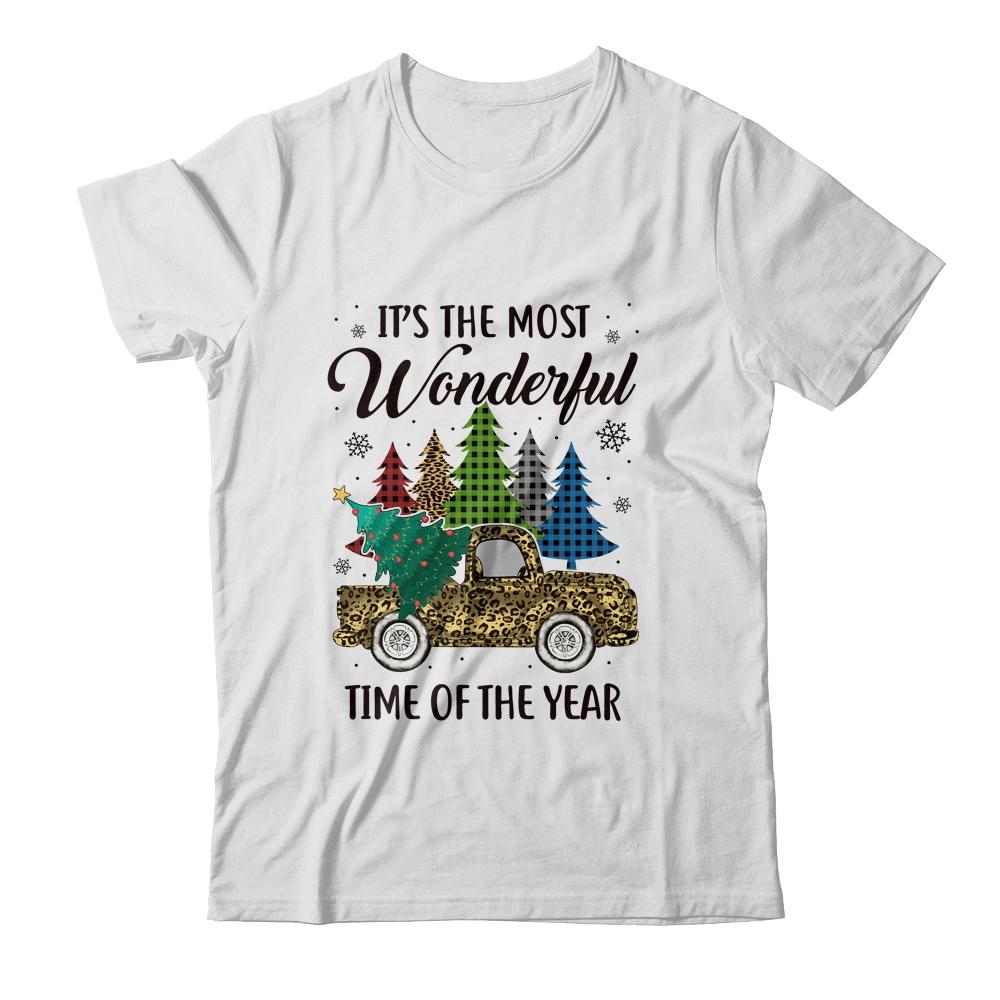 Its The Most Wonderful Time Of The Year Plaid Christmas Tree-T-Shirt & Sweatshirt-Classic T-Shirt-White