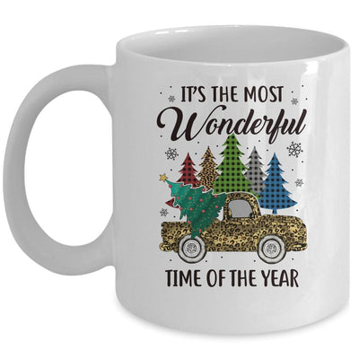 Its The Most Wonderful Time Of The Year Plaid Christmas Tree Mug-Coffee Mug-Mug-White