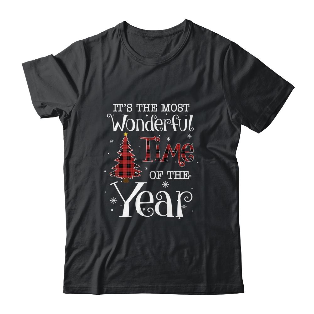 Its The Most Wonderful Time The Year Red Plaid Christmas Tree