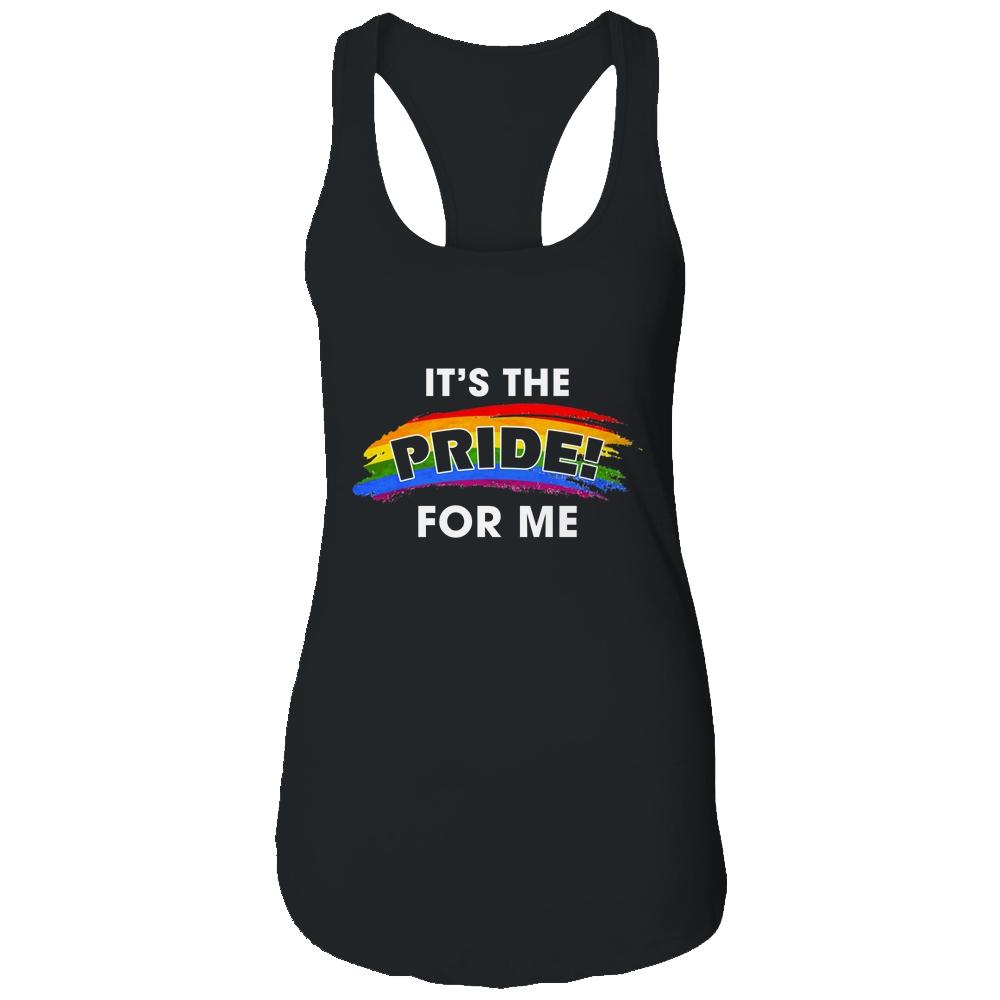 Its The Pride for Me Gay Pride Rainbow LGBT-T-Shirt & Tank Top-Women's Ideal Racerback Tank-Black