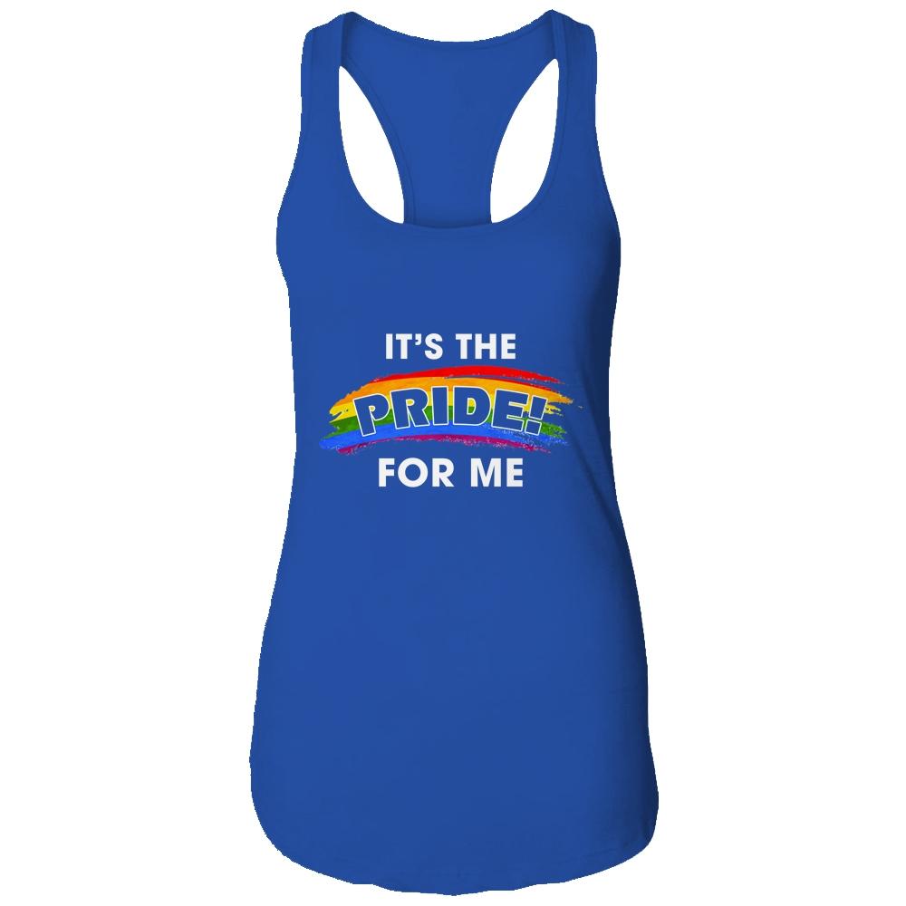 Its The Pride for Me Gay Pride Rainbow LGBT-T-Shirt & Tank Top-Women's Ideal Racerback Tank-Royal