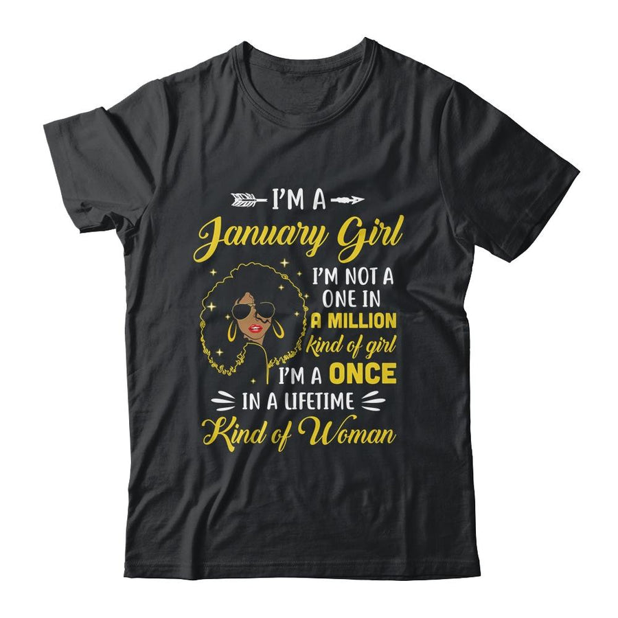 January Birthday Gifts I'm A Queen Black Women Girl-T-Shirt & Tank Top-Classic T-Shirt-Black