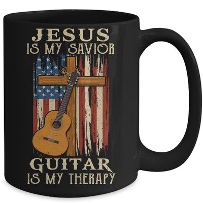 Jesus Is My Savior Guitar Is My Therapy Mug-Coffee Mug-