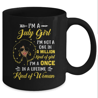 July Birthday Gifts I'm A Queen Black Women Girl Mug-Coffee Mug-Mug-Black
