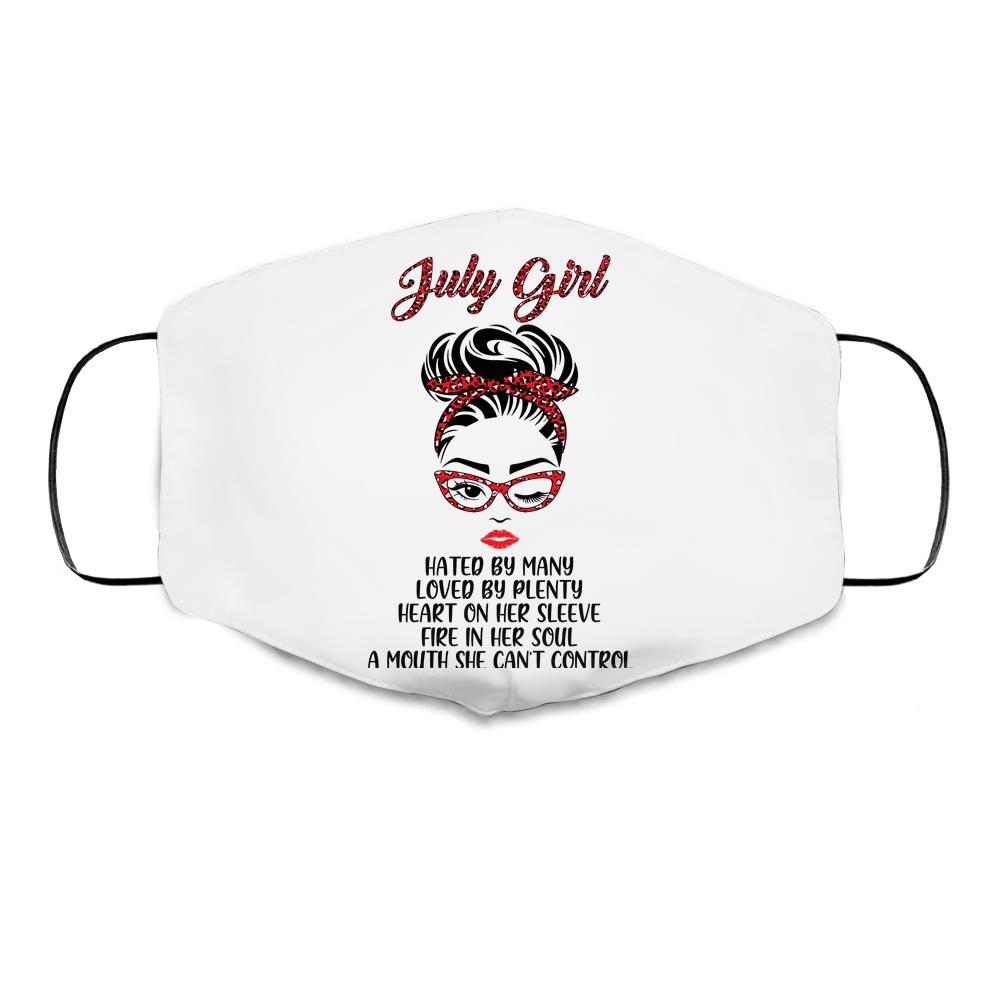 July Girl Hated By Many Loved By Plenty Leopard Women Cloth Face Mask