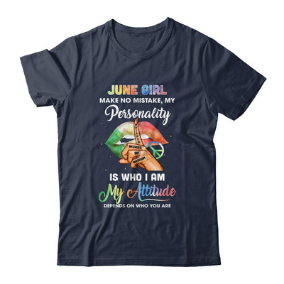 June Girl Make No Mistake My Personality-T-Shirt & Tank Top-Classic T-Shirt-Navy
