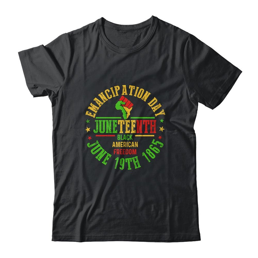 Juneteenth African American Freedom Black History June 19-T-Shirt & Tank Top-Classic T-Shirt-Black