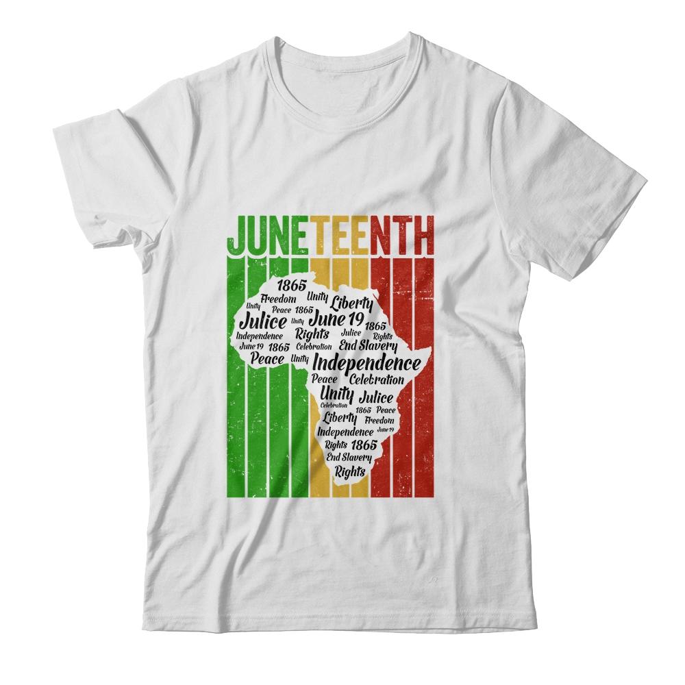 Juneteenth African Independence Day Slave Freedom Black-T-Shirt & Tank Top-Classic T-Shirt-White